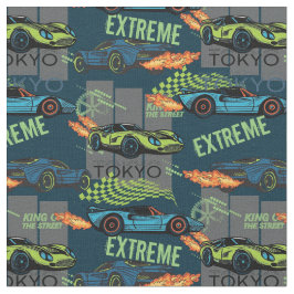 Extreme Tokyo Street Racing Pattern ファブリック