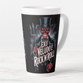 Exu Veludo é Rock'N'Roll #1 カフェラテマグ