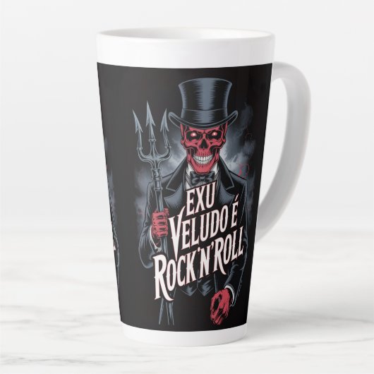Exu Veludo é Rock'N'Roll #1 カフェラテマグ (右アングル)