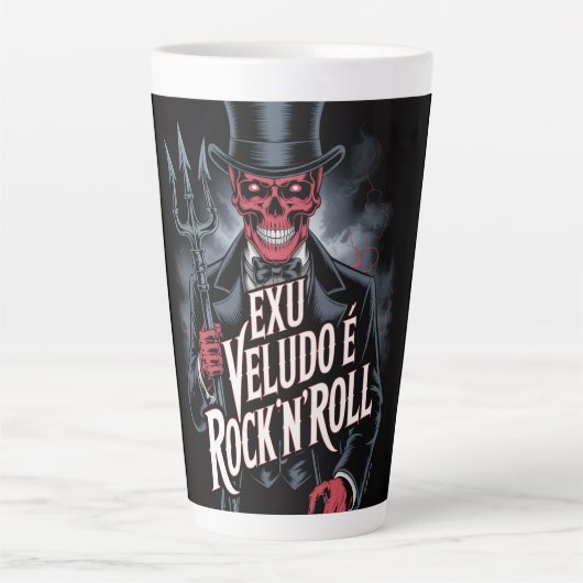 Exu Veludo é Rock'N'Roll #1 カフェラテマグ (正面)