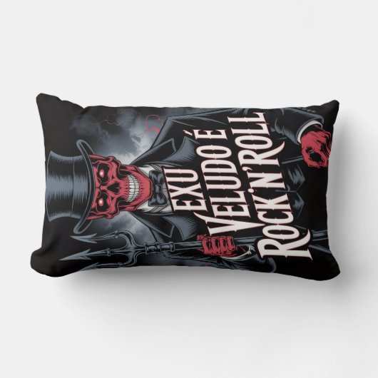 Exu Veludo é Rock'N'Roll #1 ランバークッション (正面)
