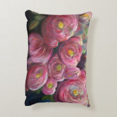 Exuberance pink flower painting アクセントクッション (裏面(縦))