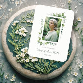  Exuberant Flower & Foliage Frame Photo Keepsake マグネット
