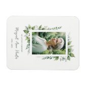  Exuberant Flower & Foliage Frame Photo Keepsake マグネット (横)