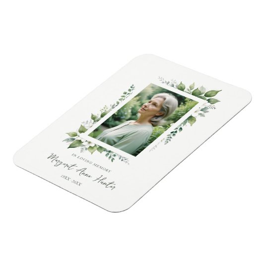  Exuberant Flower & Foliage Frame Photo Keepsake マグネット (左側)