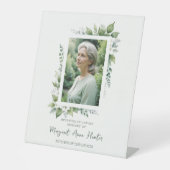 Exuberant Flower & Foliage Frame Wedding Memorial  台座サイン (正面)