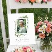 Exuberant Flower & Foliage Frame Wedding Memorial  台座サイン