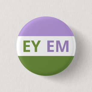 Ey/Emの代名詞のGenderqueerの旗のバッジ 缶バッジ