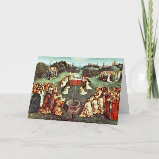 Eyck Hubertによる神秘的な子羊の崇拝 カード (正面)