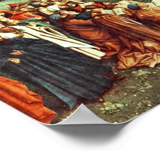 Eyck Hubertによる神秘的な子羊の崇拝 ポスター (角)