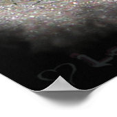 EyeハートUキャンバス印刷 ポスター (角)