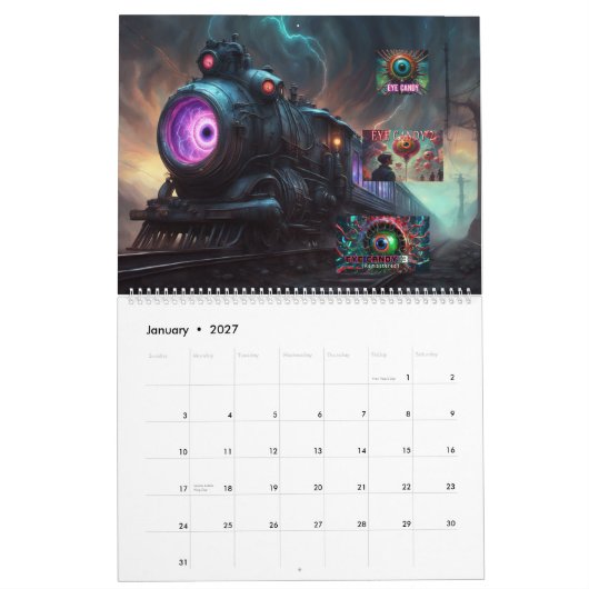 Eye Candy カレンダー (1月 2027)