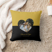 Eye-casing Heart Couple Gold and Black クッション (ブランケット)