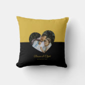 Eye-casing Heart Couple Gold and Black クッション (正面)