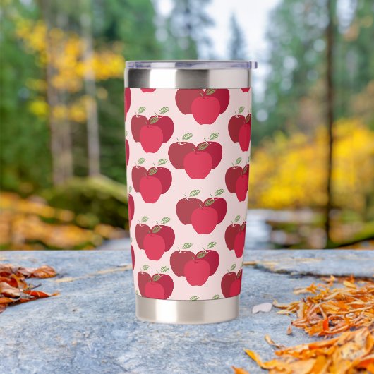 Eye Catching Apple Pattern Insulated Drink Tumbler 保温保冷タンブラー (アウトドア)