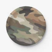 Eye Catching Camouflage Print Stylish ペーパープレート (正面)