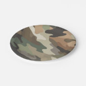 Eye Catching Camouflage Print Stylish ペーパープレート (アングル)