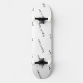 Eye Catching Custom Brand Name Text Pattern Black スケートボード (正面)
