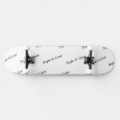 Eye Catching Custom Brand Name Text Pattern Black スケートボード (横)