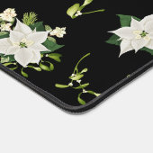 Eye Catching Floral Pattern Classic Black デスクマット (コーナー)