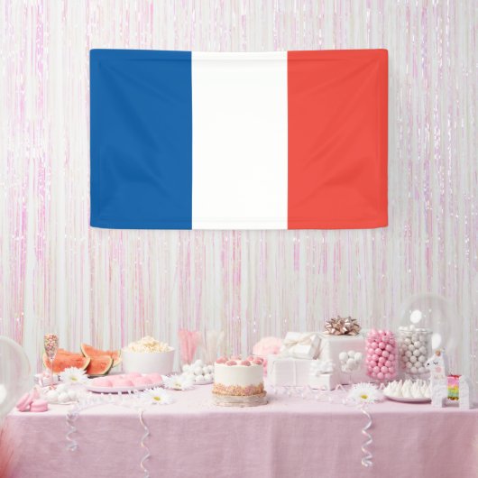 Eye-Catching France Banner for National Pride Disp 横断幕 (パーティー)