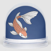 Eye-Catching Gold Fish Snow Globe Decor (正面)
