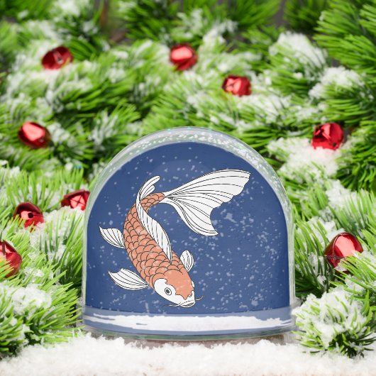 Eye-Catching Gold Fish Snow Globe Decor (クリスマス)