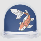 Eye-Catching Gold Fish Snow Globe Decor (裏面)