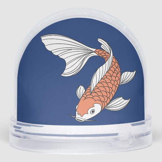 Eye-Catching Gold Fish Snow Globe Decor (裏面)