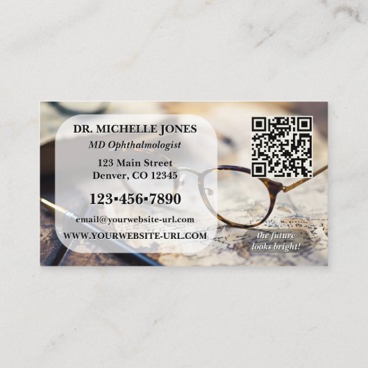 Eye Catching Ophthalmologist or Optometrist  名刺 (裏面)