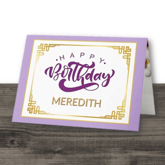 Eye Catching! Personalized Happy Birthday Card サンキューカード