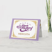 Eye Catching! Personalized Happy Birthday Card サンキューカード (正面)