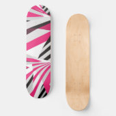 Eye-catching Pink and White Skateboard for Girls スケートボード (正面)