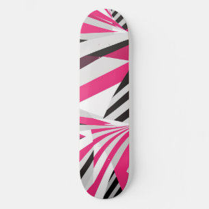 Eye-catching Pink and White Skateboard for Girls スケートボード