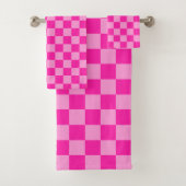 Eye-Catching Pink Checkerboard バスタオルセット (インサイチュ)