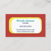 Eye Catching Retro Vacuum House Cleaning 名刺 (裏面)