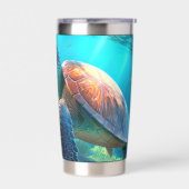 Eye Catching Turtle Image Mark Insulated Tumbler 保温保冷タンブラー (左面)