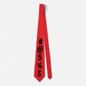 Eye catching unique random fashionable red black ネクタイ (正面)