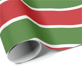 Eye-Catching Wavy Pattern: Red and Green Stripe ラッピングペーパー (ロールコーナー)