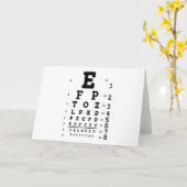 Eye Chart Optometrist カード (黄色い花)