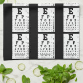 Eye Chart Optometrist キッチンタオル (折り畳み)