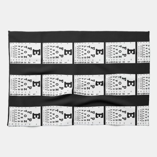 Eye Chart Optometrist キッチンタオル (横)