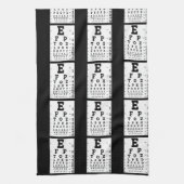 Eye Chart Optometrist キッチンタオル (縦)