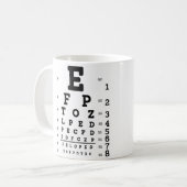 Eye Chart Optometrist コーヒーマグカップ (正面左)
