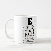 Eye Chart Optometrist コーヒーマグカップ (左)