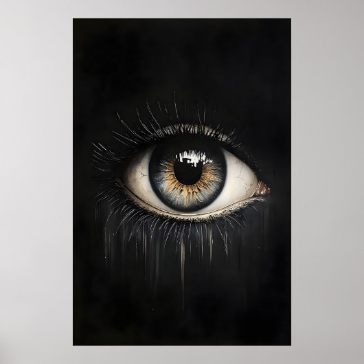 Eye Dark Print, Moody Pupil Gothic Printable, Dark ポスター (正面)