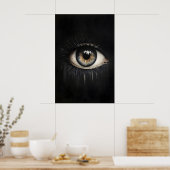 Eye Dark Print, Moody Pupil Gothic Printable, Dark ポスター (キッチン)