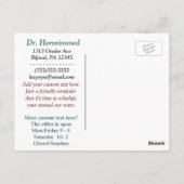 Eye Doctor年次試験リマインダーポストカード ポストカード (裏面)