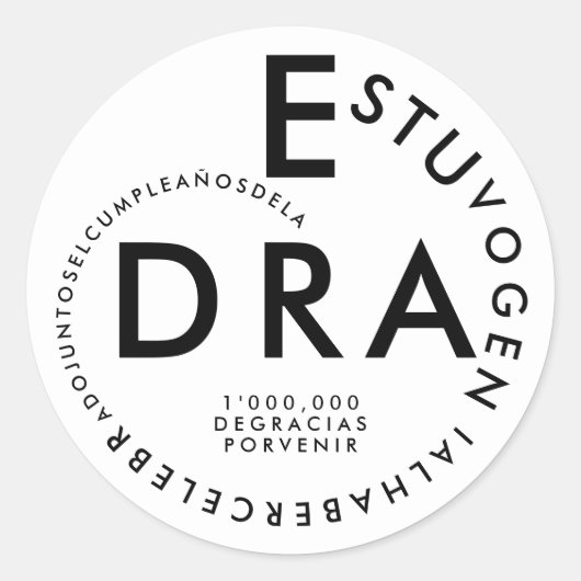 Eye Doctor Birthday Thank You For Celebrating  ラウンドシール (正面)