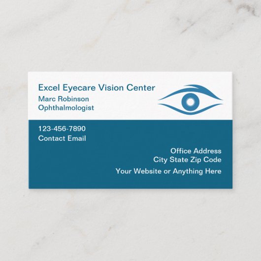 Eye Doctor Ophthalmologist Vision 名刺 (正面)